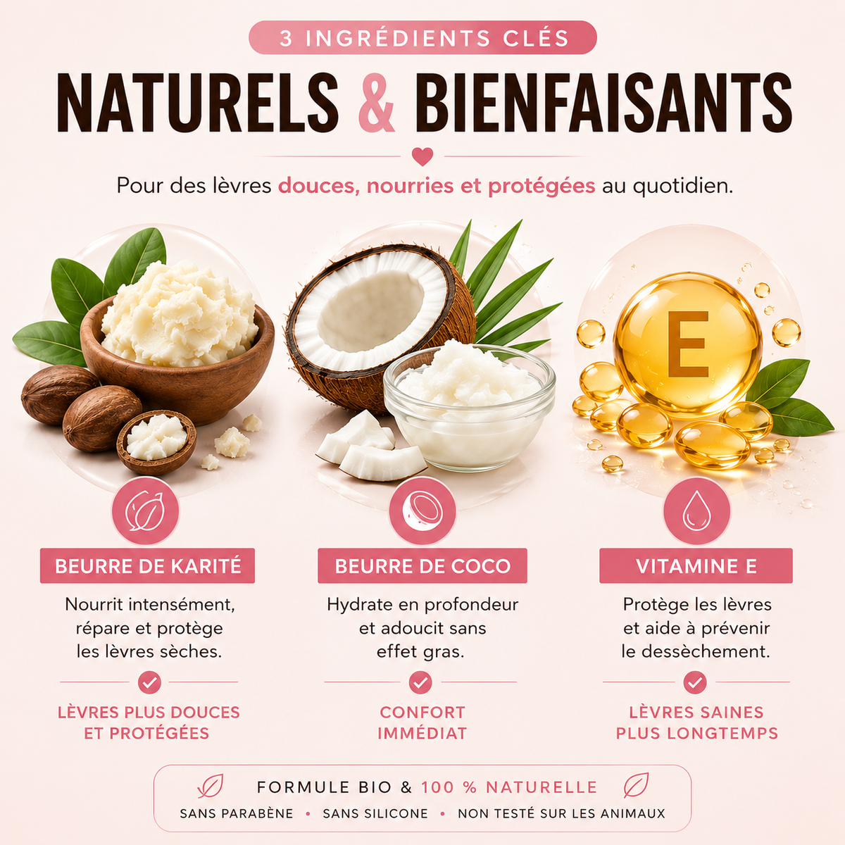 Baume à Lèvres Bio 100 % Naturel - Nümi