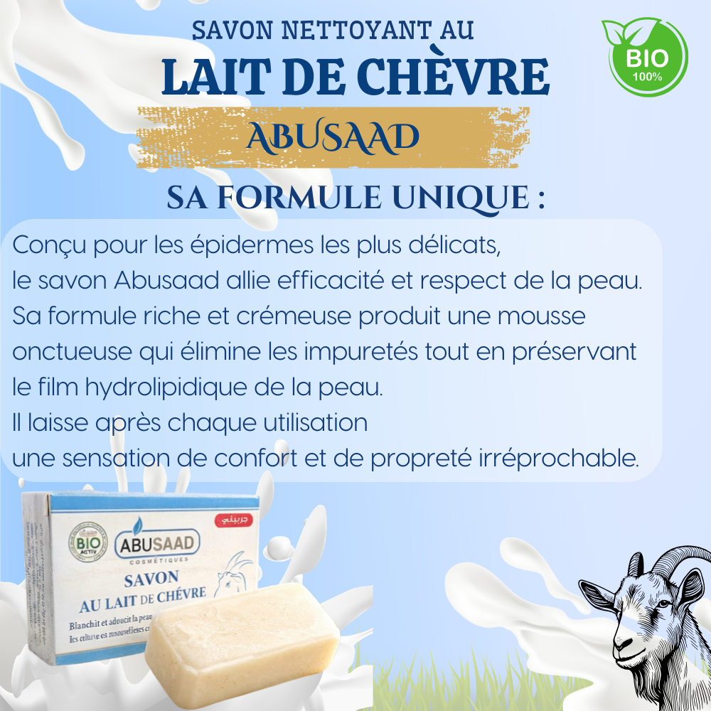Savon au Lait de Chèvre Bio - Abusaad
