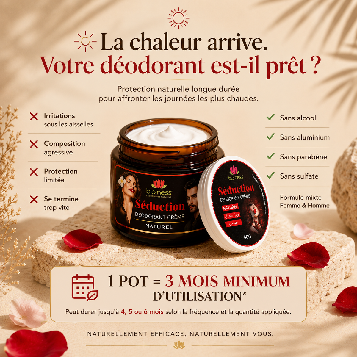 Déodorant Crème Séduction - Bioness