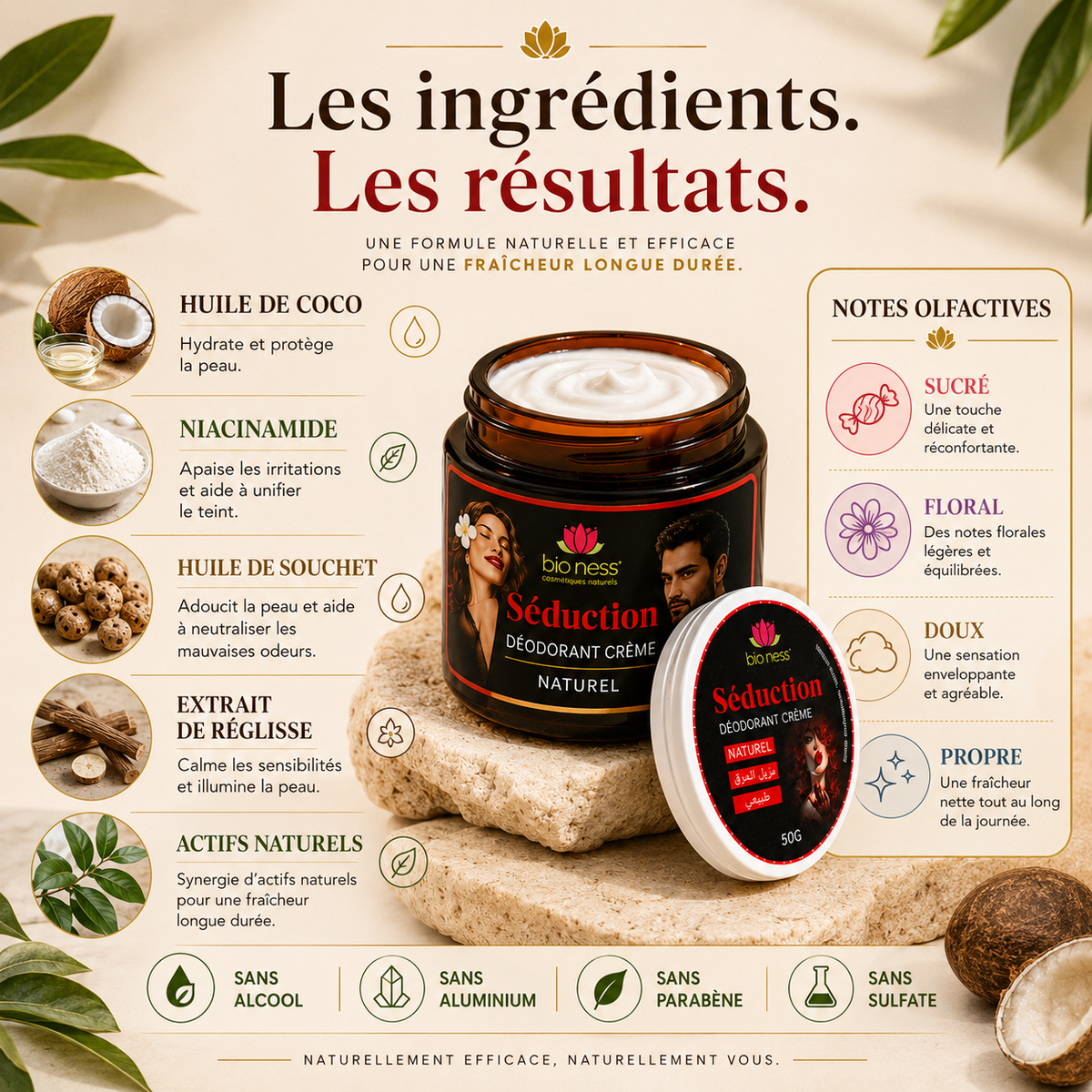 Déodorant Crème Séduction - Bioness